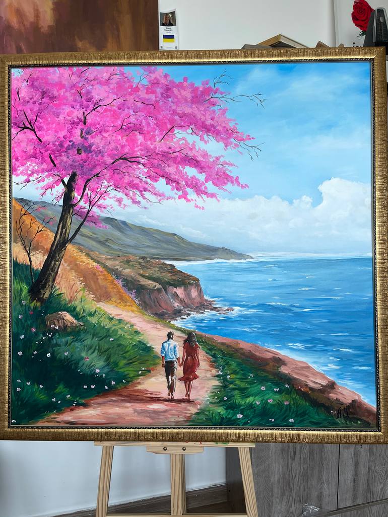 Original Expressionism Love Painting by Alina Babenko