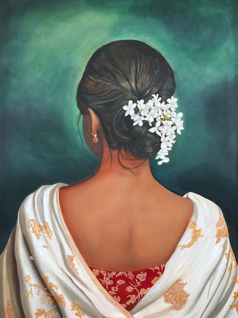 Original People Painting by Natasha Menon | Figurative Art on Canvas | Raat Ki Rani (Queen of the Night)