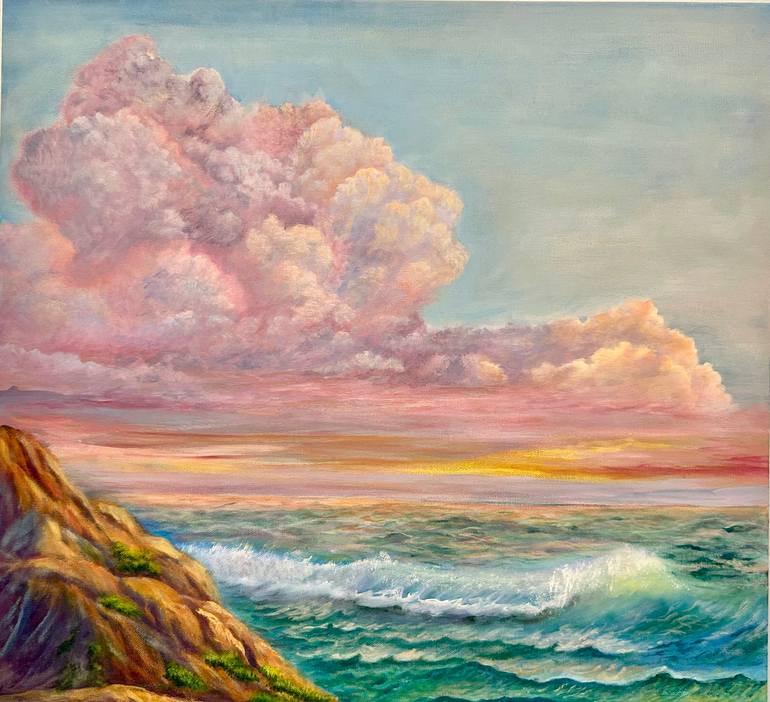 Original Realism Seascape Painting by Ellie Vo