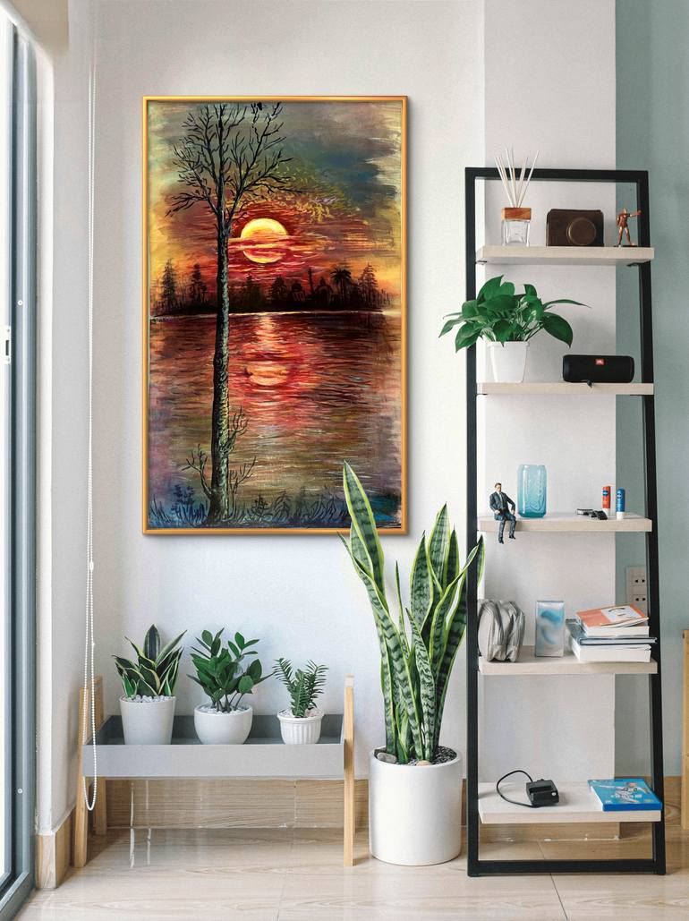 Original Expressionism Landscape Painting by M C