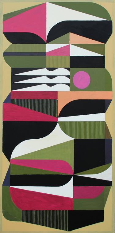 Original Art Deco Abstract Paintings by Liam Hennessy