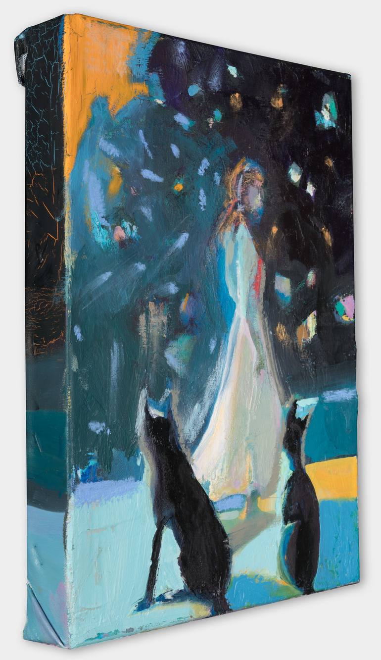 Original Abstract Expressionism Classical Mythology Painting by Anna Kriger