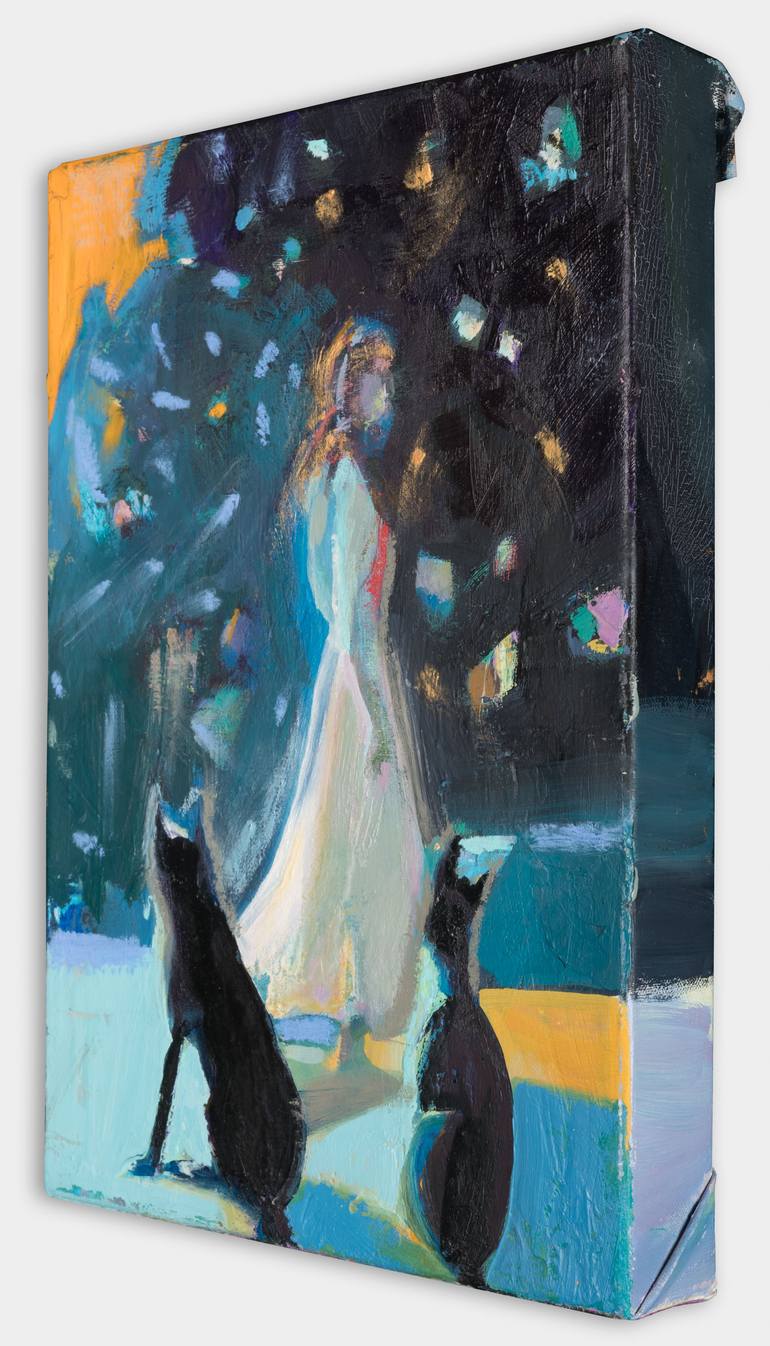 Original Abstract Expressionism Classical Mythology Painting by Anna Kriger