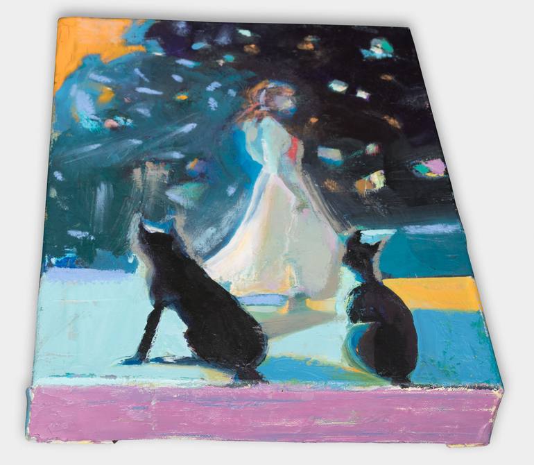 Original Abstract Expressionism Classical Mythology Painting by Anna Kriger