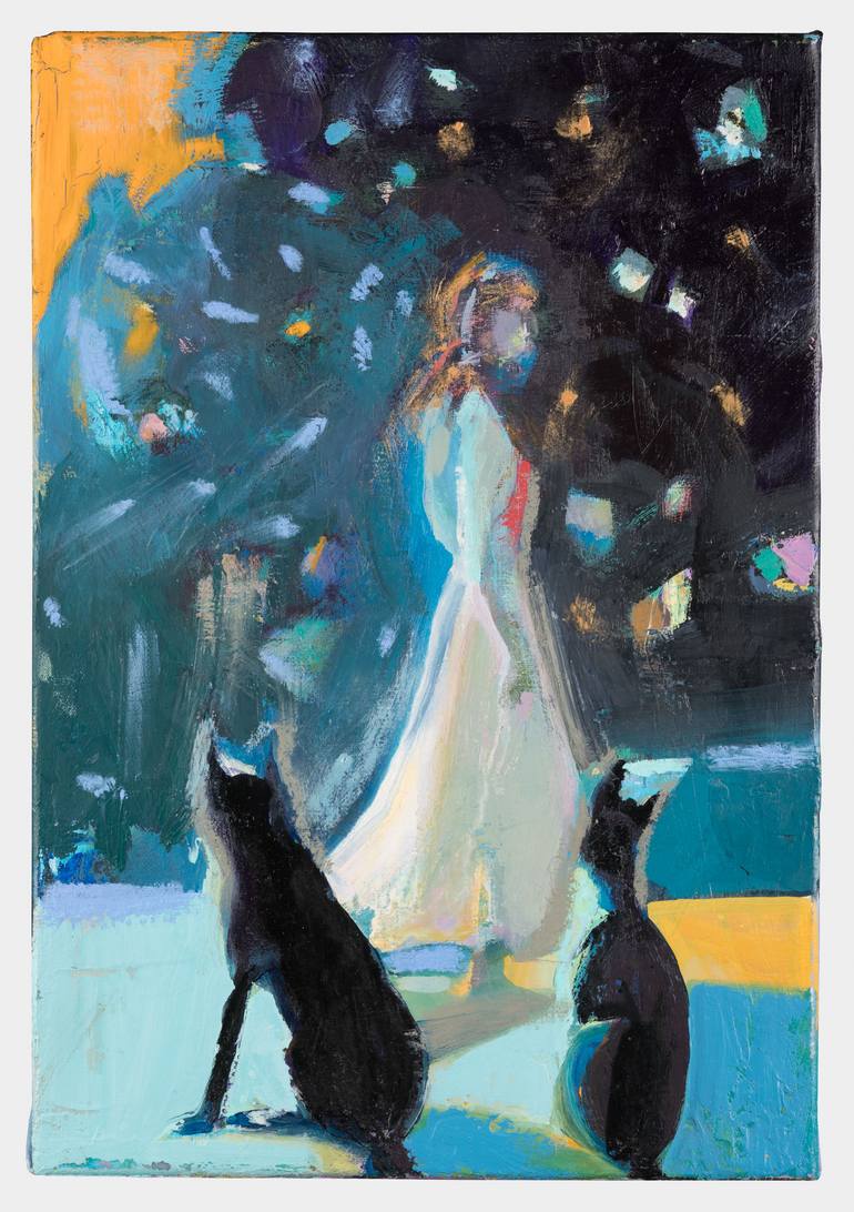 Original Abstract Expressionism Classical Mythology Painting by Anna Kriger