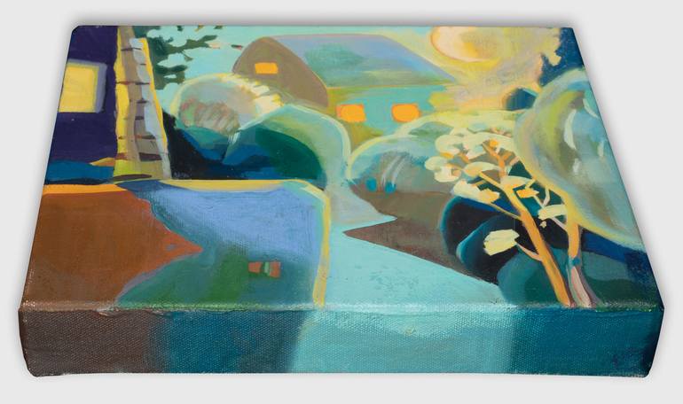Original Abstract Expressionism Garden Painting by Anna Kriger