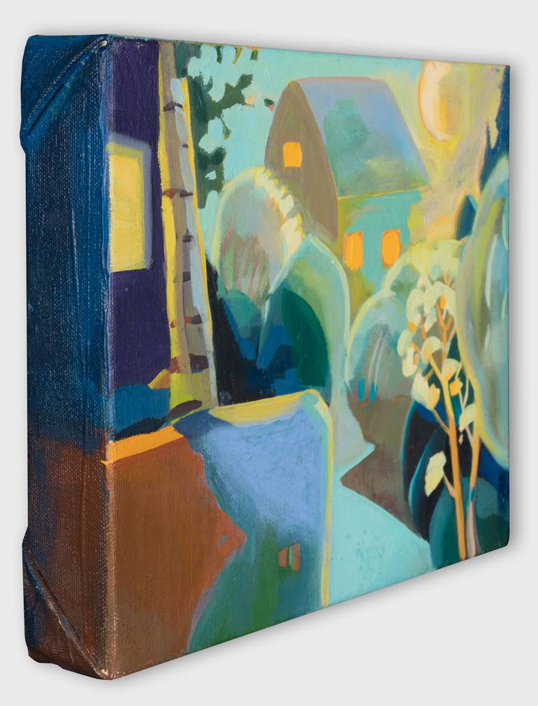 Original Abstract Expressionism Garden Painting by Anna Kriger
