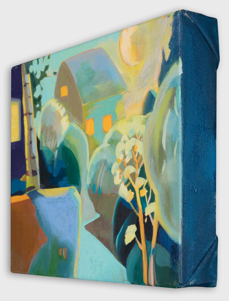 Original Abstract Expressionism Garden Painting by Anna Kriger