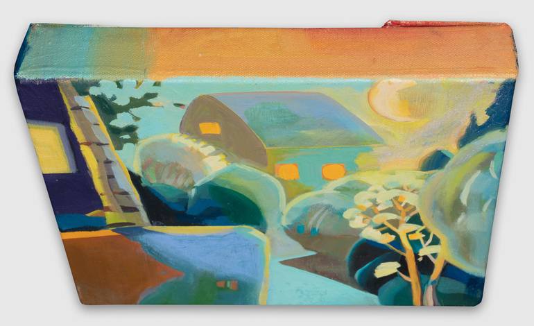 Original Abstract Expressionism Garden Painting by Anna Kriger