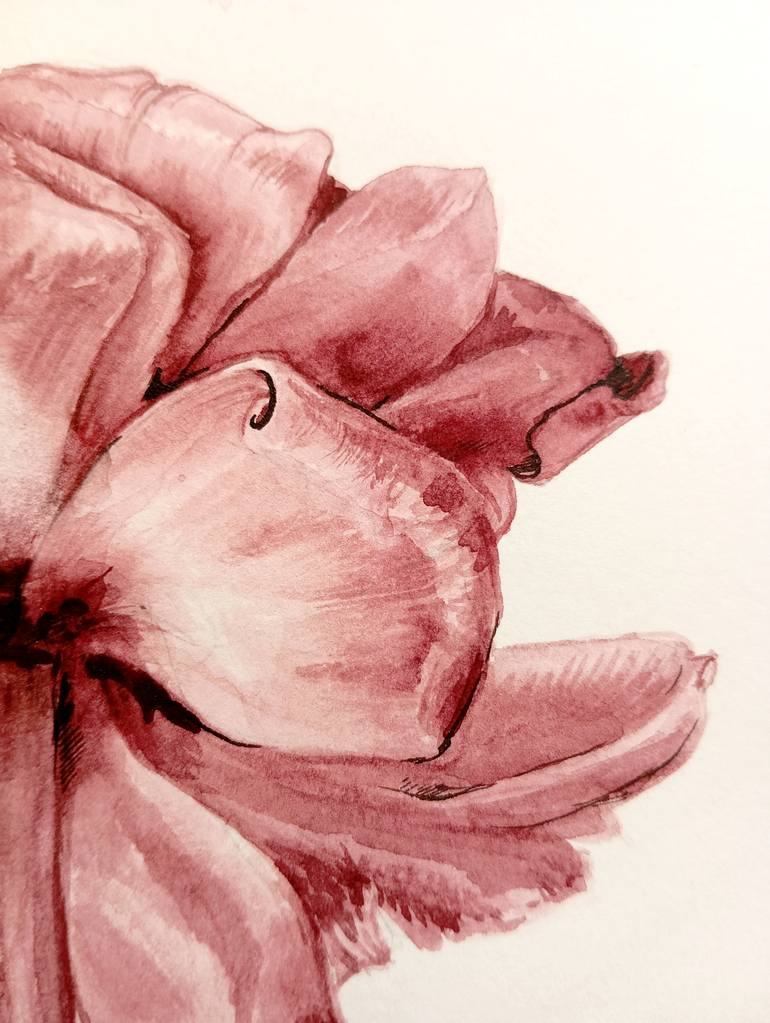 Original Illustration Floral Painting by Drozdovska Viktoria