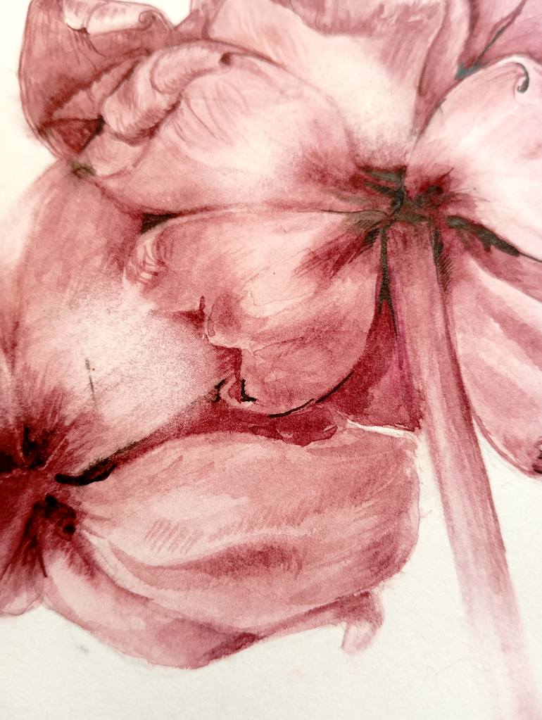 Original Illustration Floral Painting by Drozdovska Viktoria