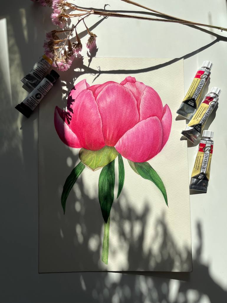 Original Symbolism Botanic Painting by Alina Linkevych