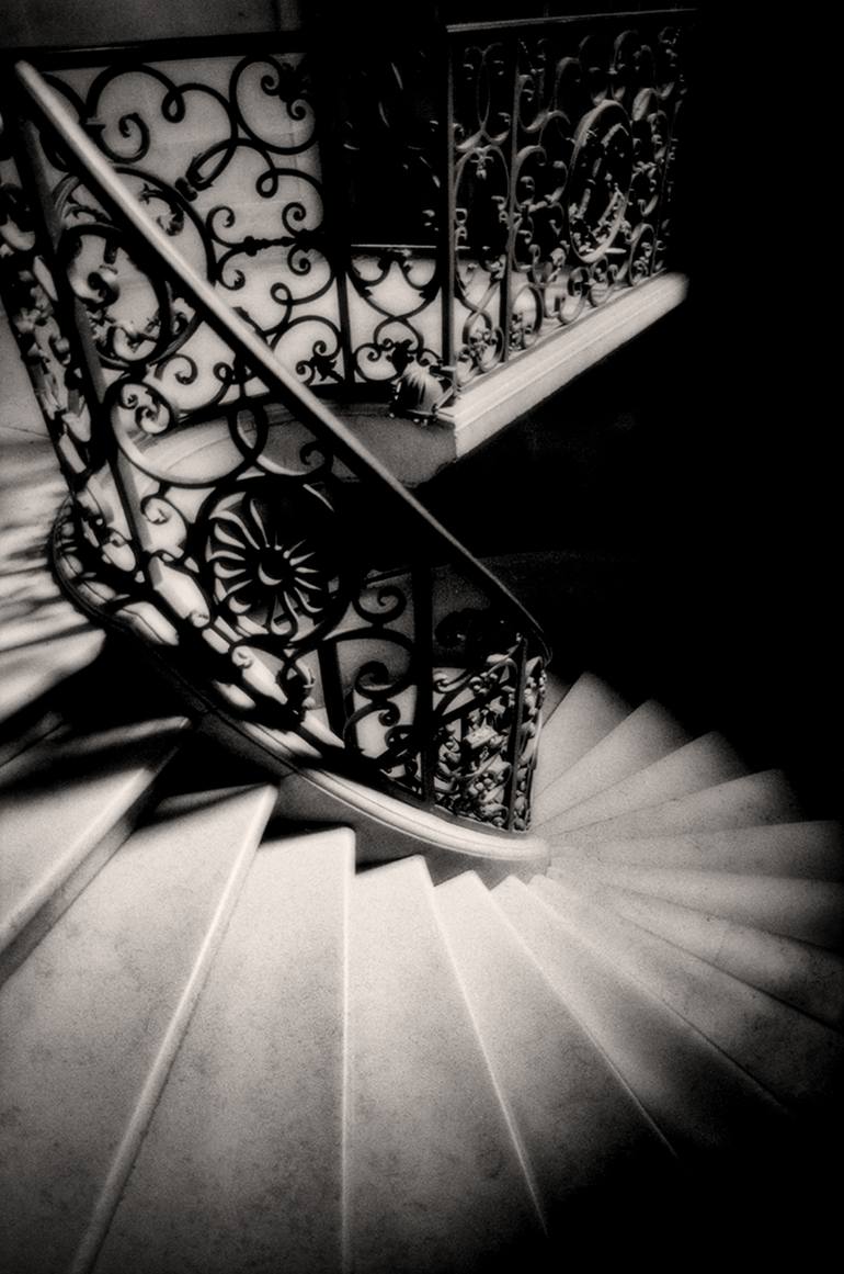 Original Architecture Photography by Craig Stewart | Photorealism Art on Paper | Paris - France - Victor Hugo's Stairs #301
