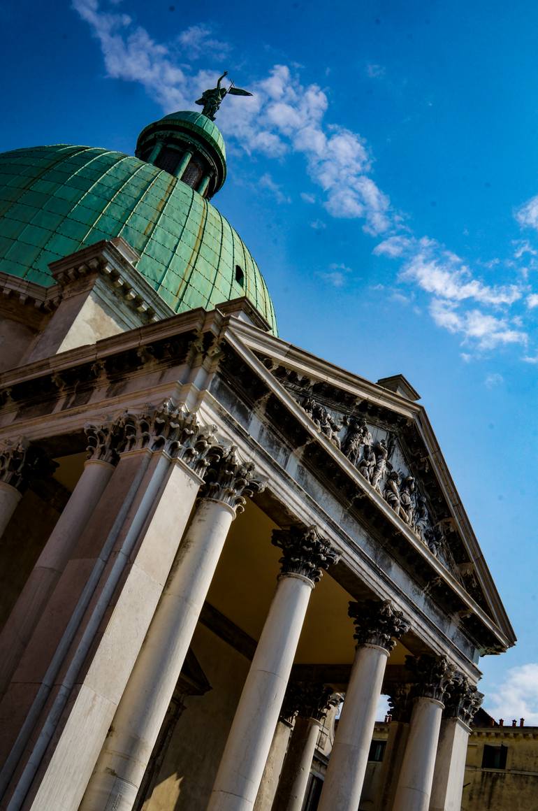 Original Architecture Photography by Craig Stewart | Photorealism Art on Paper | Venice - Italy - Dome and Columns #7832