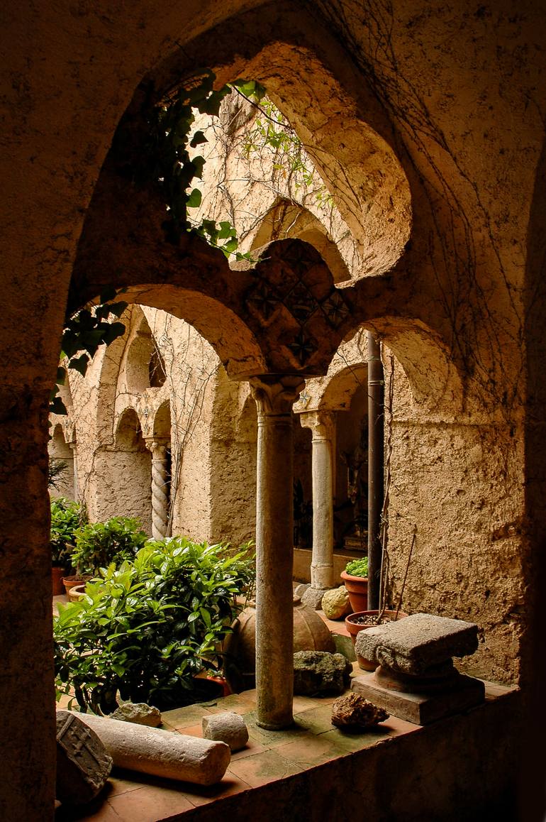Original Architecture Photography by Craig Stewart | Photorealism Art on Paper | Amalfi - Italy - Church window and arch #203