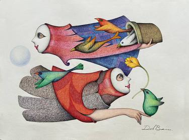 Print of Expressionism Airplane Drawings by Jose Luis De la Barra Bellido