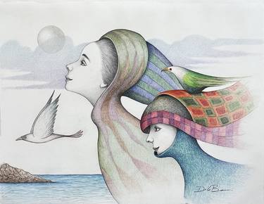 Print of Art Deco Fantasy Drawings by Jose Luis De la Barra Bellido
