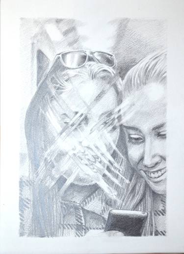 Original Figurative Women Drawings by Gregory Chiha