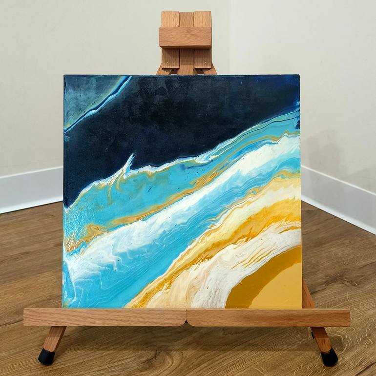 Original Abstract Seascape Painting by Ilona Repkina