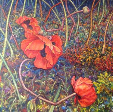 Original Expressionism Floral Paintings by Carolan Lyne