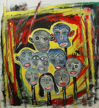 Print of Abstract Expressionism People Paintings by Siro Carraro