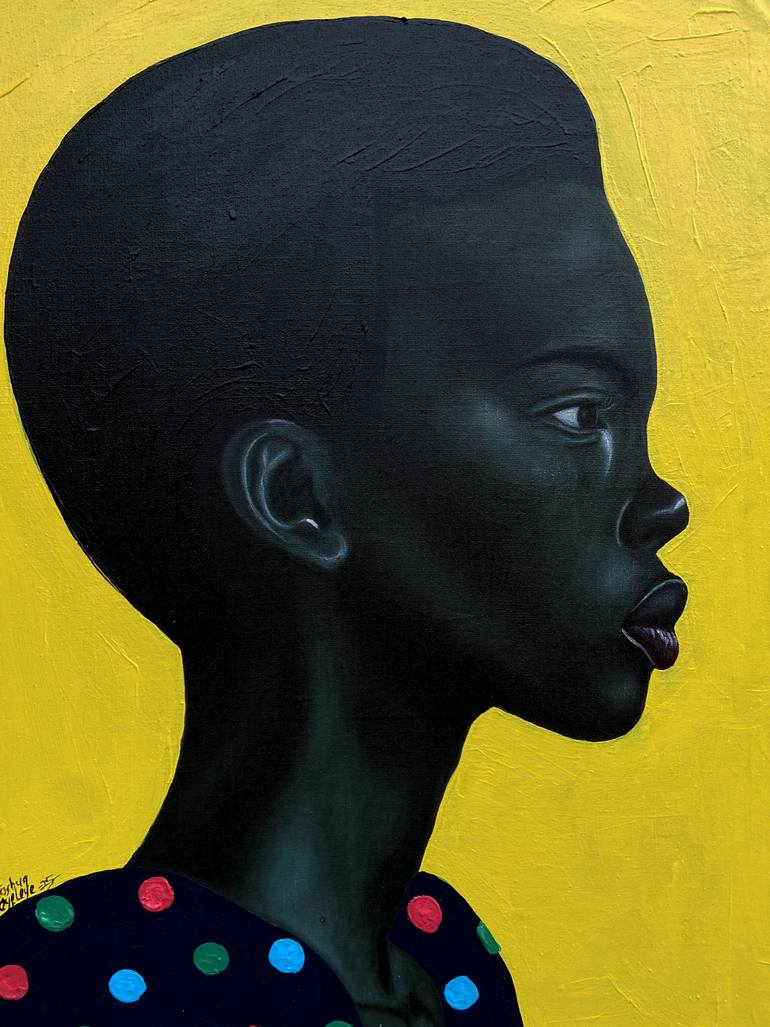 Original Realism Body Mixed Media by Joshua Oyeleye