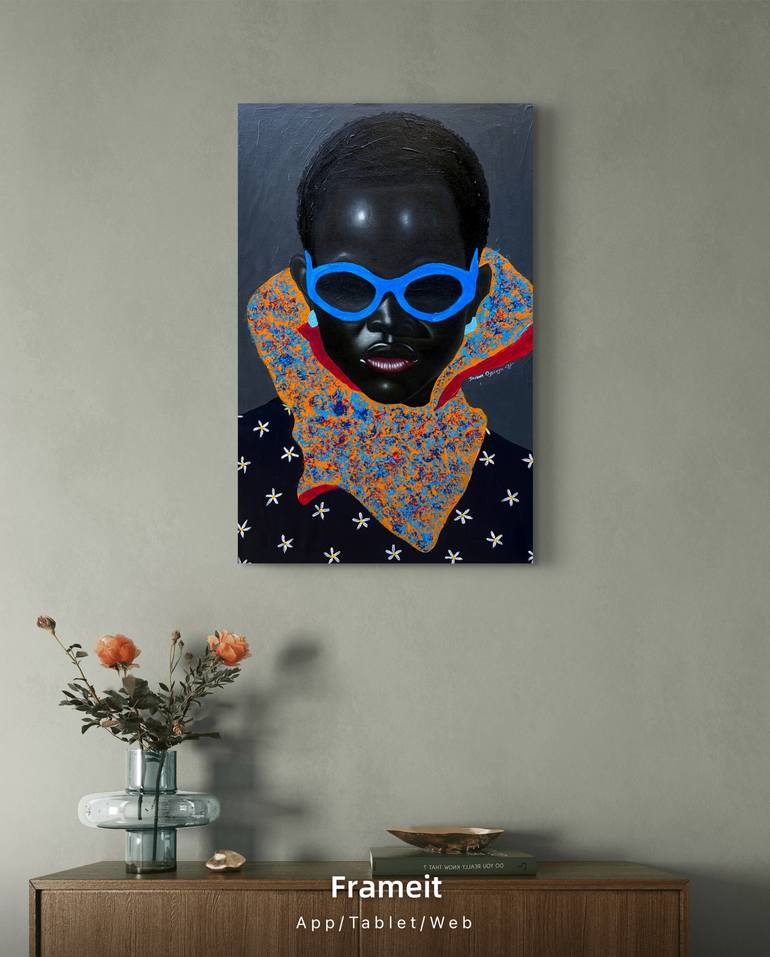 Original Portraiture Pop Culture/Celebrity Mixed Media by Joshua Oyeleye