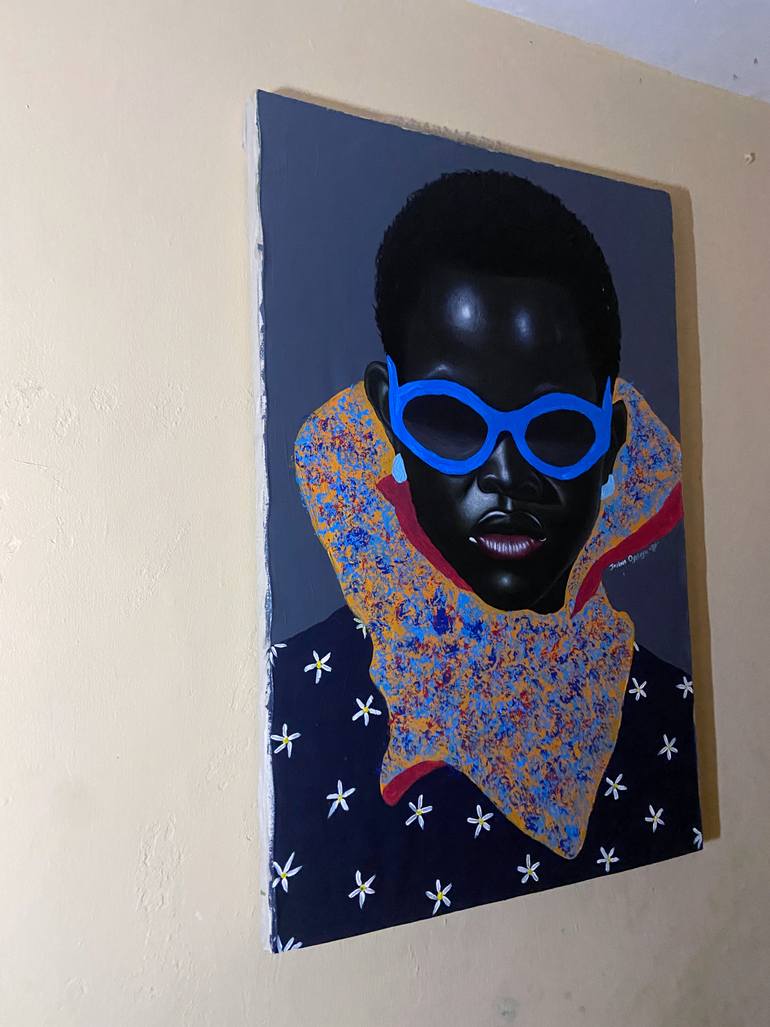 Original Portraiture Pop Culture/Celebrity Mixed Media by Joshua Oyeleye