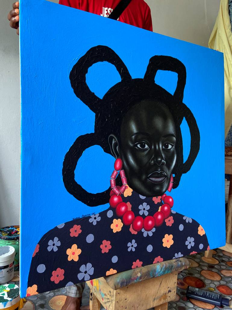 Original Figurative Women Mixed Media by Joshua Oyeleye