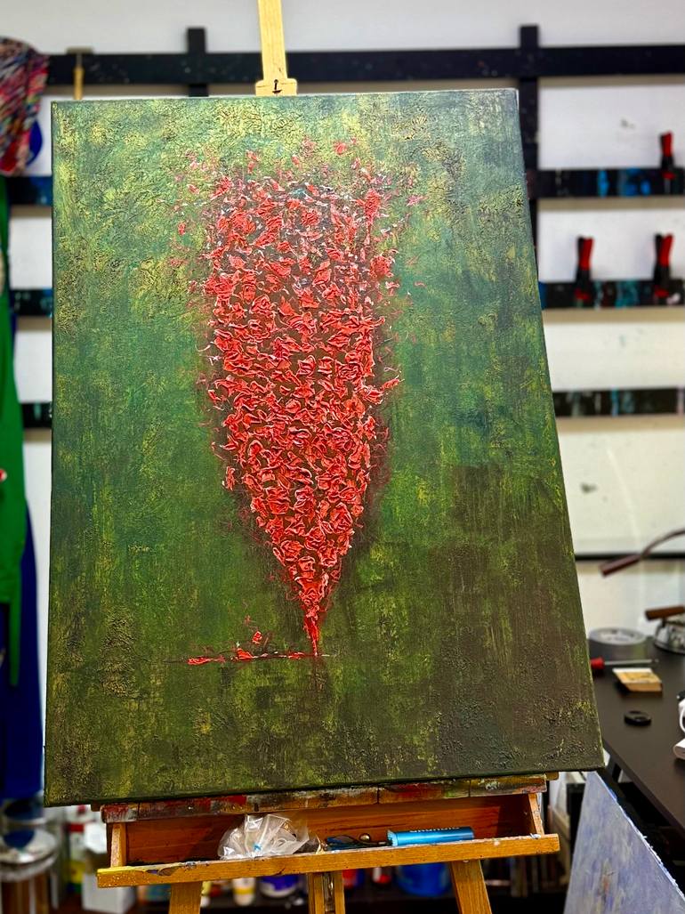 Original Abstract Expressionism Abstract Painting by Razvan Cosa
