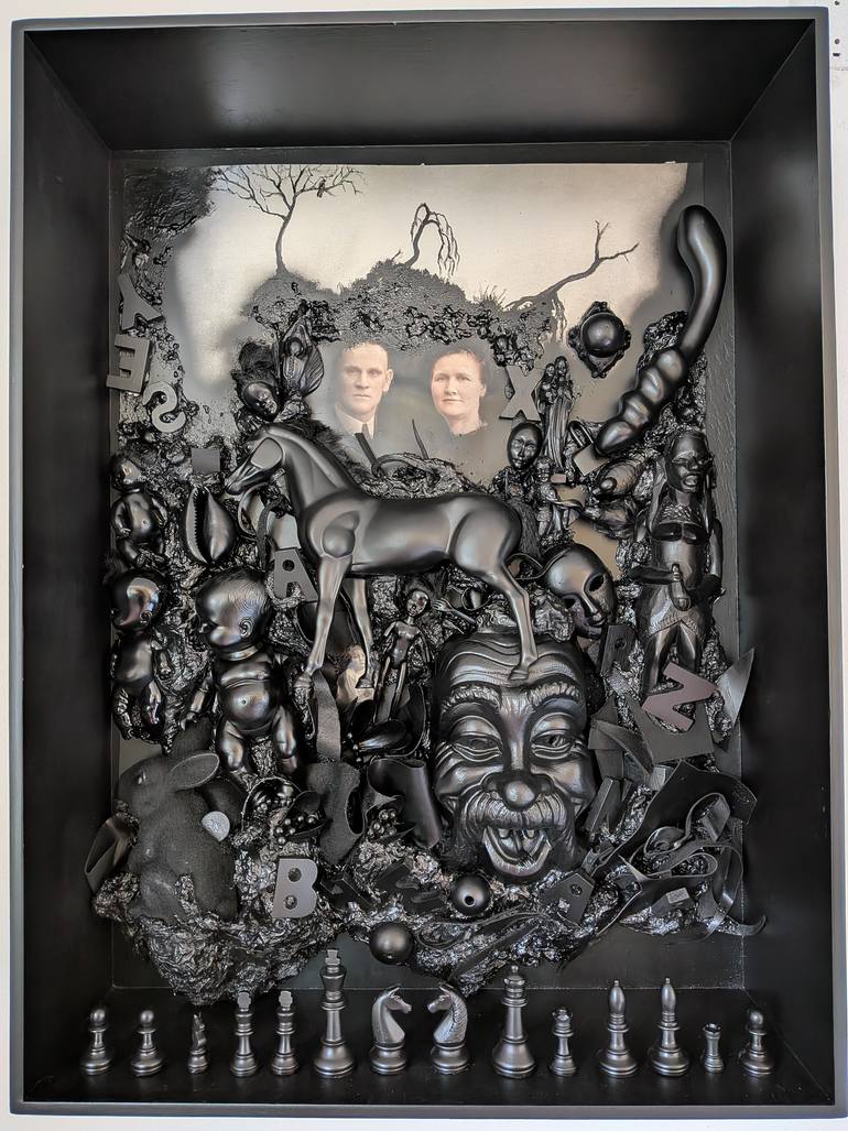 Original Algorithmic People Painting by Pepijn Simon