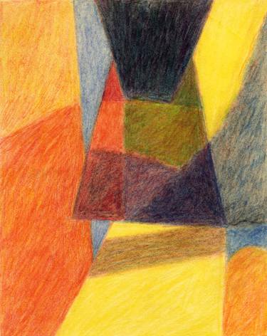 Original Cubism Abstract Drawings by Kenneth Richards