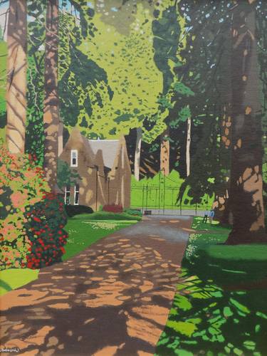 Print of Fine Art Garden Printmaking by Malcolm Warrilow