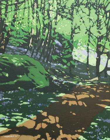 Print of Landscape Printmaking by Malcolm Warrilow