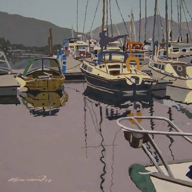 Print of Fine Art Boat Paintings by Malcolm Warrilow