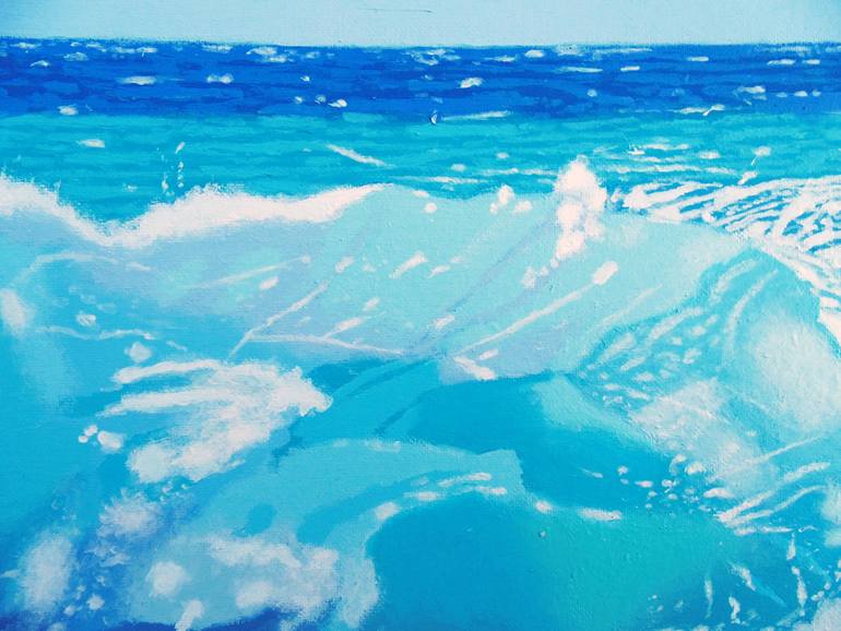 Original Illustration Beach Painting by Malcolm Warrilow
