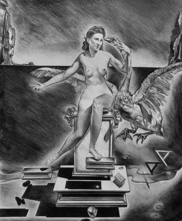 Original Surrealism Nude Drawings by Malcolm Warrilow