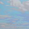 My painting depicts the Firth of Clyde estuary in Scotland, UK. Looking south south east towards the Cloch lighthouse from Argyll. I painted this as love the view.
Painted wet onto dry- in stages.