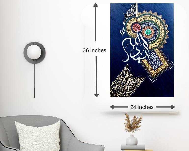 Original Abstract Calligraphy Painting by Lums E Khat