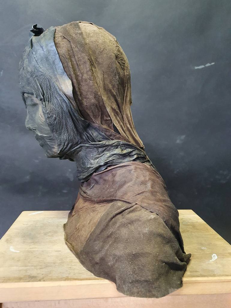 Original Expressionism Portrait Sculpture by Ine van der Horn