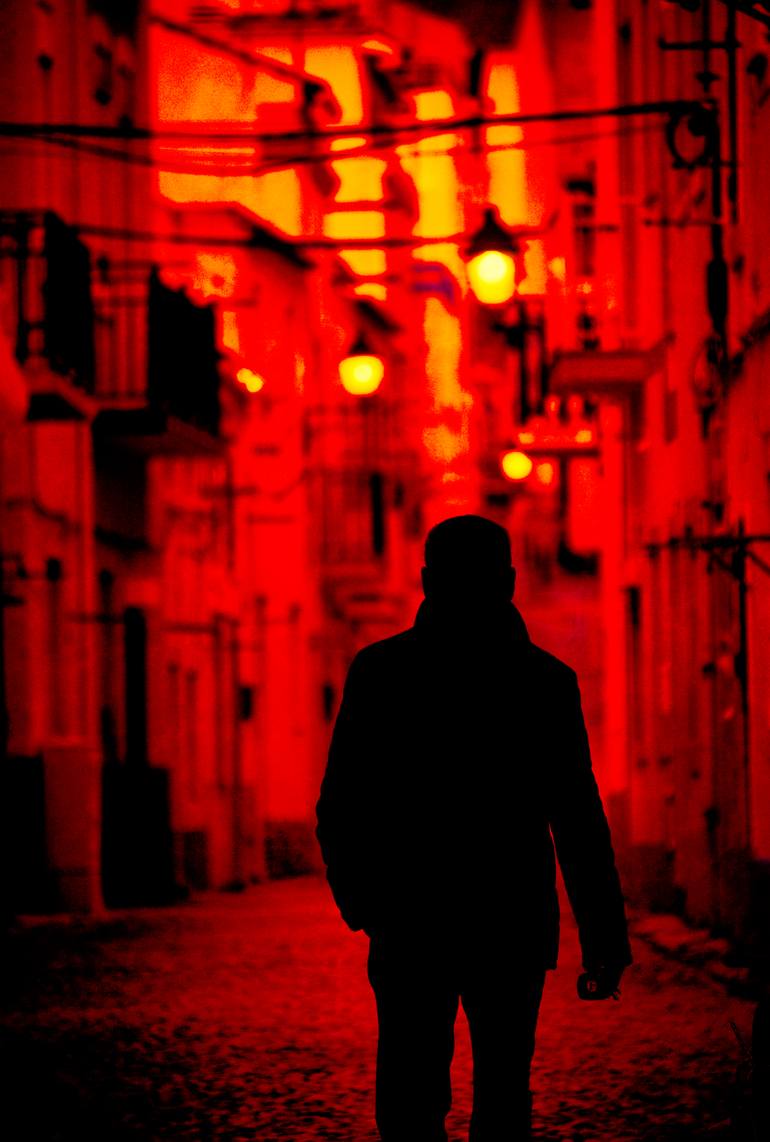 Original Men Photography by Vvv Vvv | Surrealism Art on Paper | Crimson