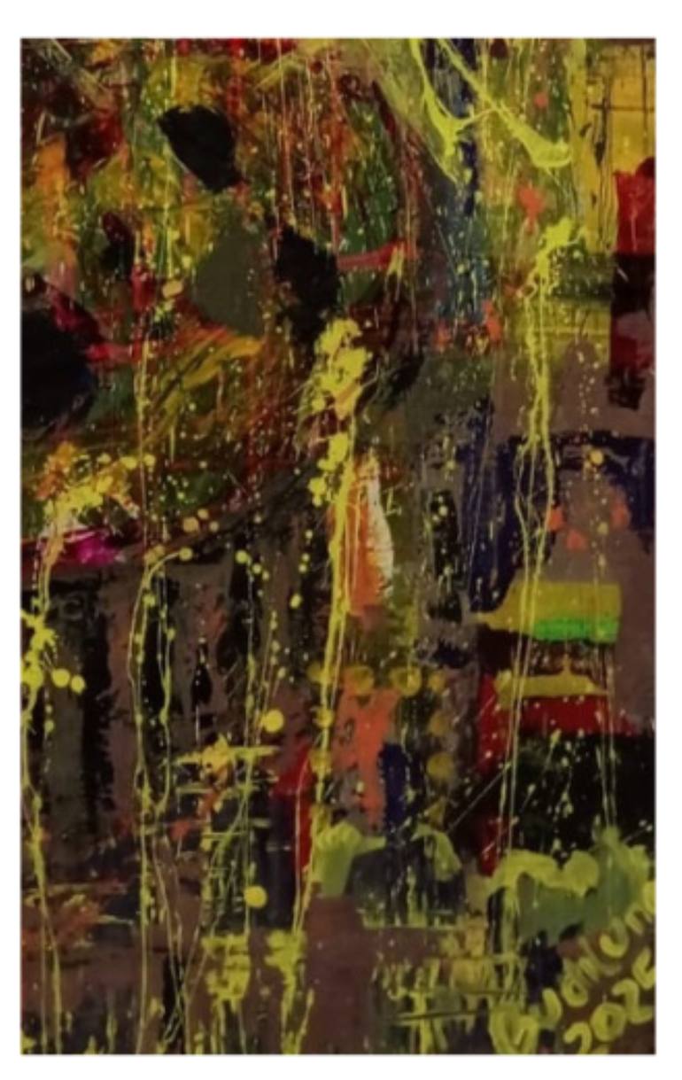 Original Abstract Expressionism Abstract Painting by Budi Lung