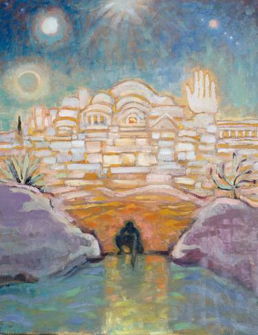 Original Post-impressionism Landscape Painting by Ron Cooper