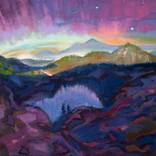 Heart Lake, Mount Shasta, Aurora by Ron Cooper
