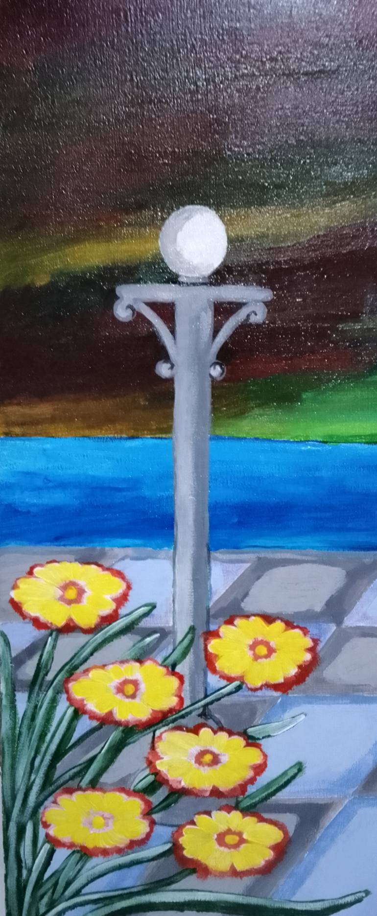 Original Impressionism Landscape Painting by Apri Trisna Sejati