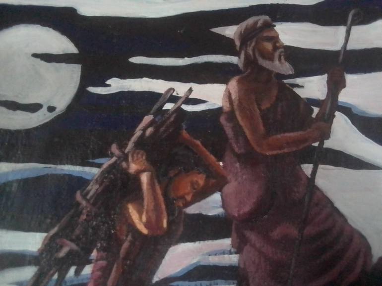 Original Figurative Religion Painting by Henry Aziengbe