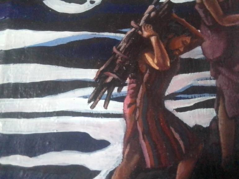 Original Figurative Religion Painting by Henry Aziengbe