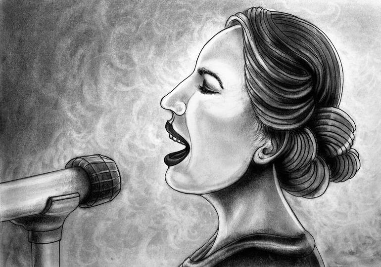 Original Illustration Women Painting by Dermot Allen