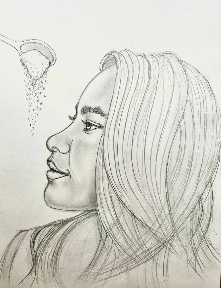 Original Illustration Women Painting by Dermot Allen