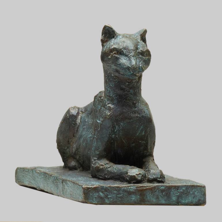 Original Figurative Cats Sculpture by Angelika Kienberger